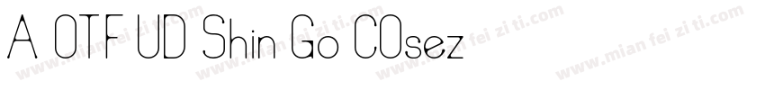 A OTF UD Shin Go COsez字体转换
